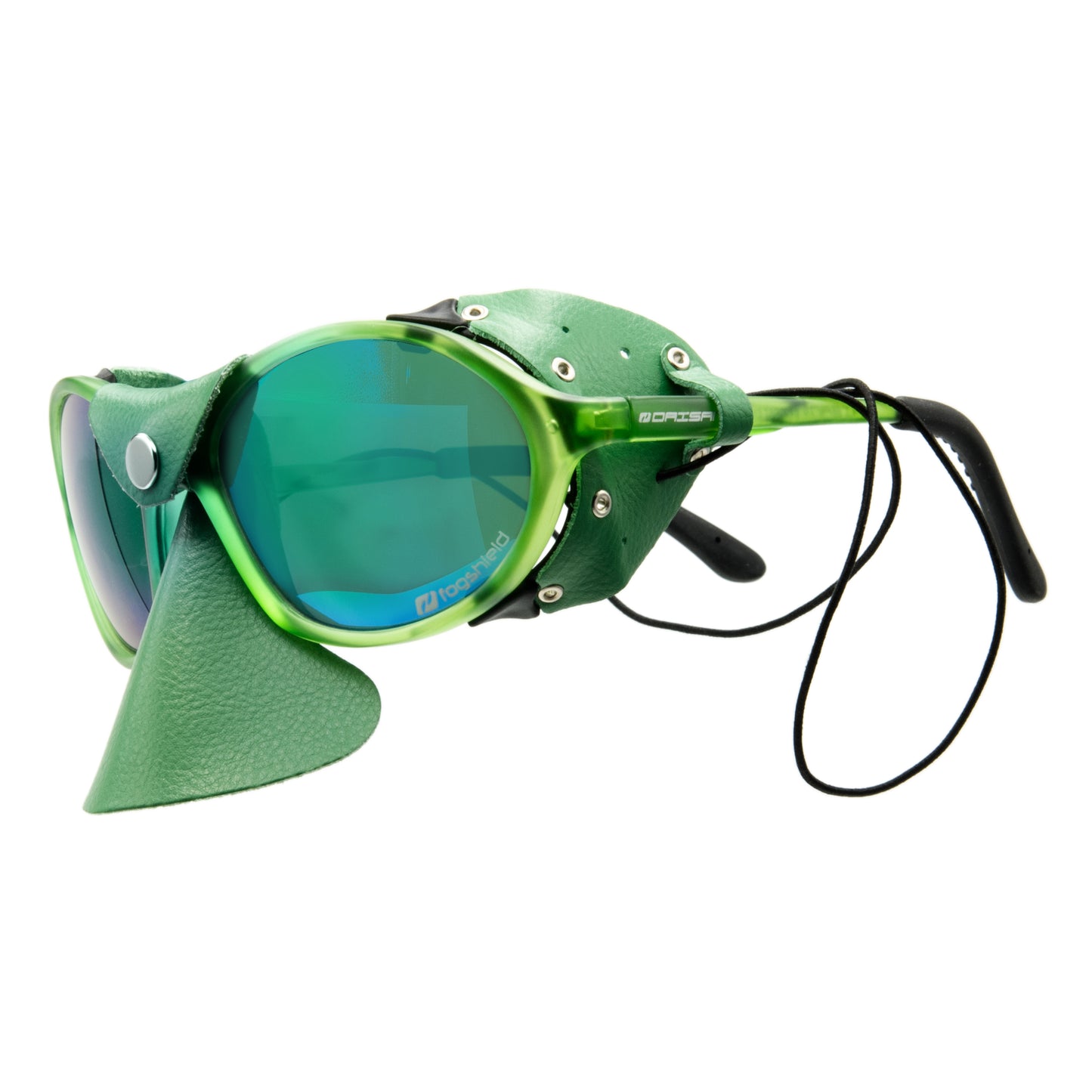 "Everest" Bergsteiger - Gletscherbrille mit Nasenprotektor D113 Gen.II grün verspiegelt