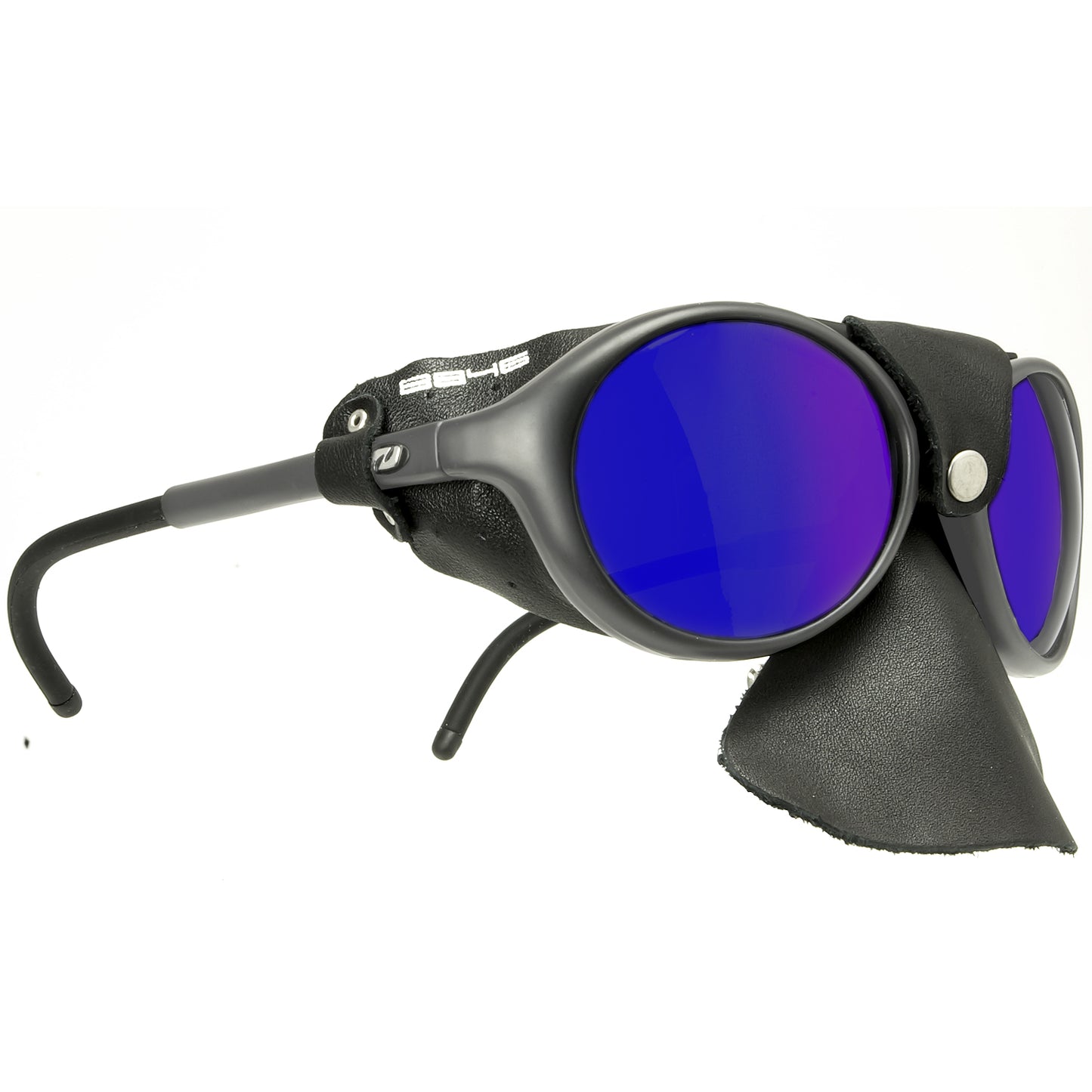 "8846 Altitude" - Profi Bergsteigerbrille mit Büffelleder D116 4 in grau gun, blau verspiegelt