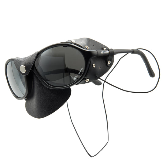 "Everest" Bergsteiger - Gletscherbrille mit Nasenprotektor D113 Gen.II silber verspiegelt